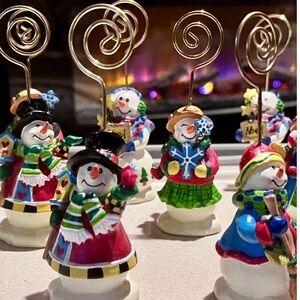 Snowman Card/ Picture or Dinner Place Holders - Multicolor 10 in Set